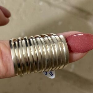 Sterling multi band ring. Size 6. NWT